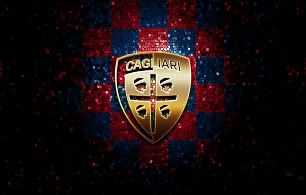 Picture wallpaper, sport, logo, football, glitter, checkered, Cagliari