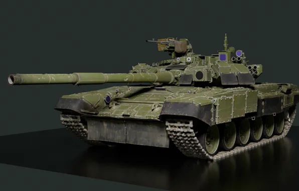 Picture USSR, Main battle tank, Вариант Т-90А, Т-90А с резиной Т-80У
