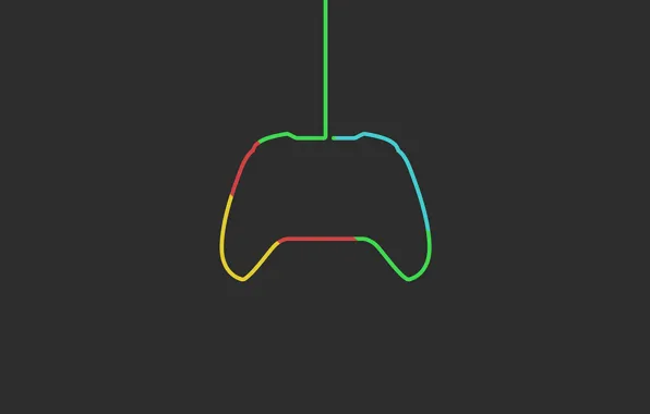 Picture the dark background, gamepad, shape