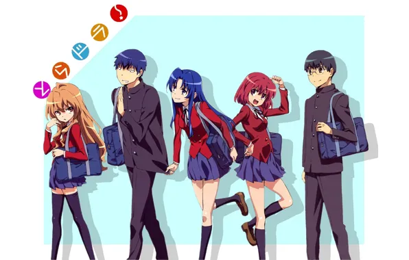 Picture anime, characters, students, Toradora!