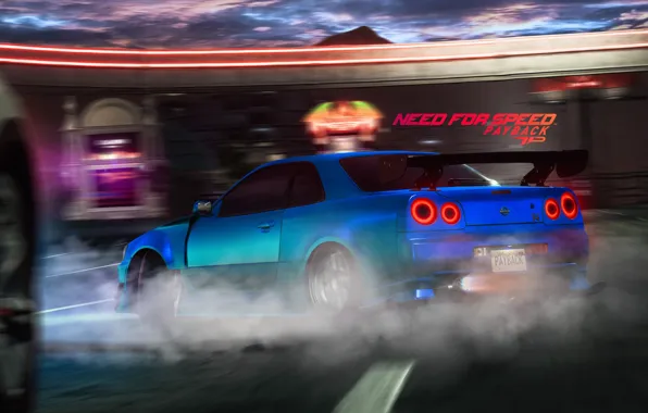 Picture The game, Nissan, GT-R, NFS, Need for Speed, Skyline, Nissan Skyline, Nissan Skyline GT-R, Need …