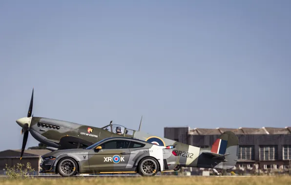 Picture Ford, 2018, Supermarine Spitfire, RAF, WFP, Royal air force, Mustang GT, Eagle Squadron