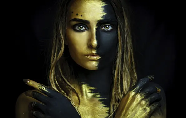 Picture girl, makeup, Body painting, Maria Nosova