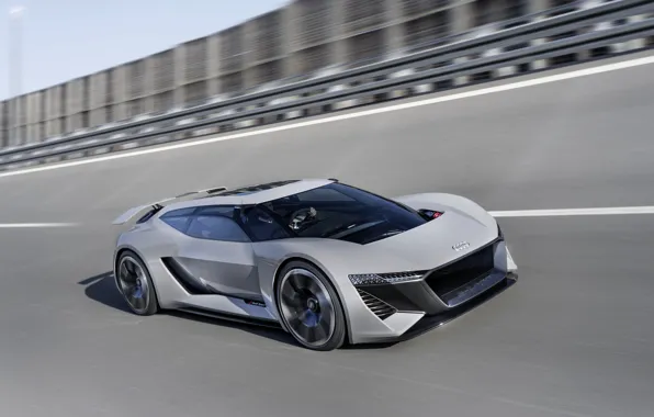 Picture grey, movement, Audi, speed, 2018, PB18 e-tron Concept