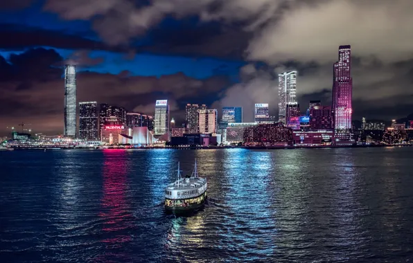 Picture night, china, Hong Kong, Star Ferry