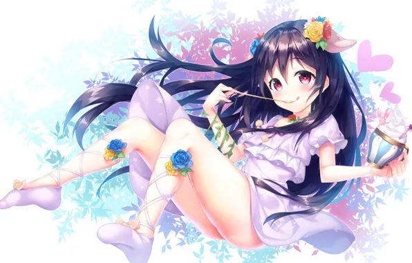 Picture Flowers, Girl, Dress, Love Live! School Idol Project