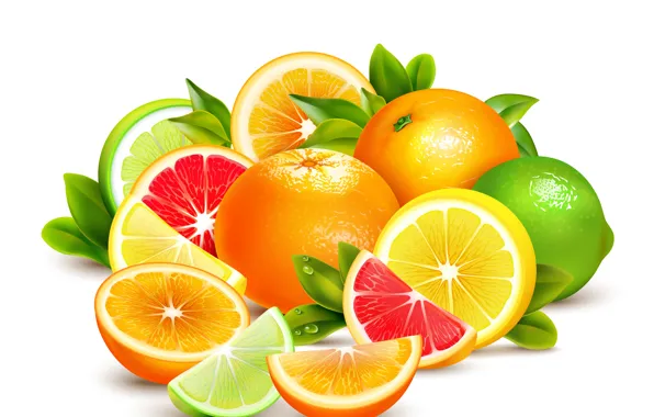 Picture orange, lime, fruit, citrus