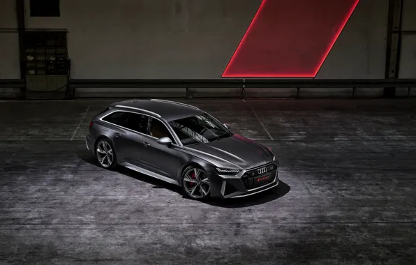 Picture Audi, top, universal, RS 6, 2020, 2019, dark gray, V8 Twin-Turbo, RS6 Avant