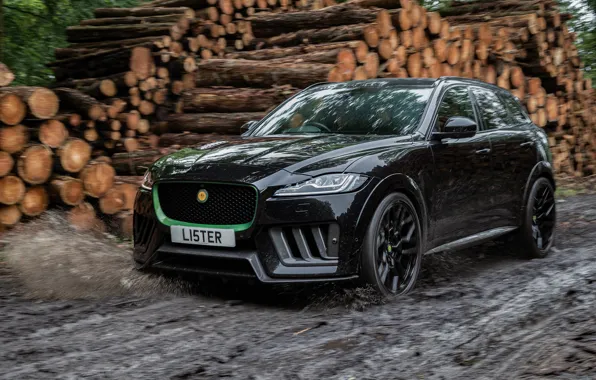 Picture Jaguar, Front, Black, Mud, F-Pace, 2020, Lister Stealth