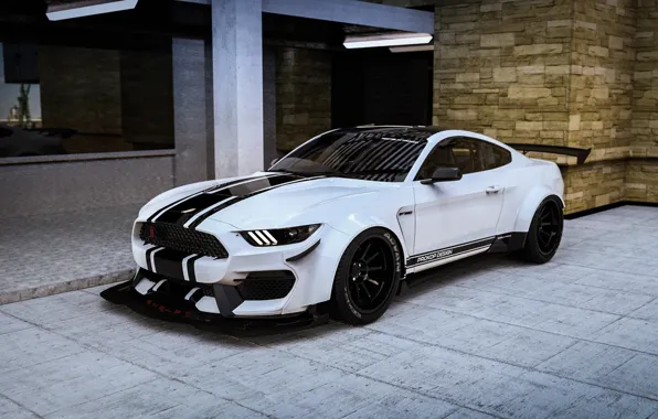 Picture Mustang, Ford, Shelby, Auto, White, Machine, Ford Mustang, Rendering, Concept Art, GT350, Ford Mustang Shelby …