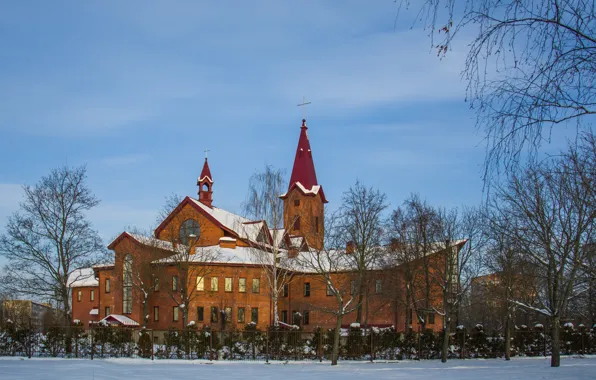 Picture winter, the city, architecture, the Church