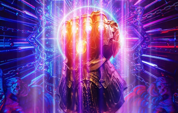 Picture stones, glove, Thanos, Thanos, Infinity Gauntlet