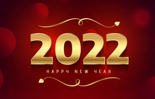 Picture background, gold, figures, New year, red, golden, new year, happy, decoration, sparkling, 2022