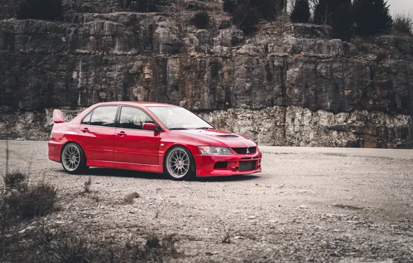 Picture Red, Canyon, Lancer Evolution IX