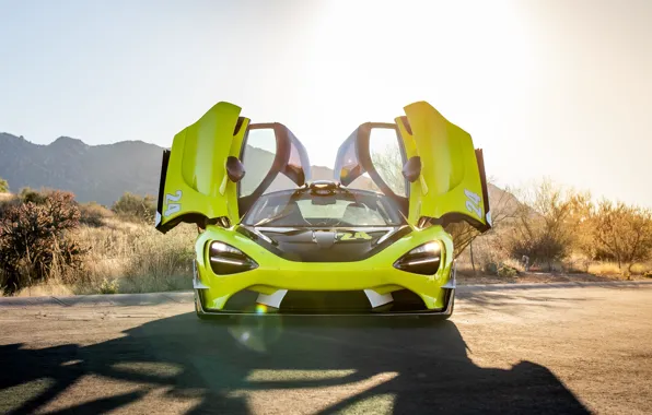 Picture McLaren, 720s, Front view, Light green