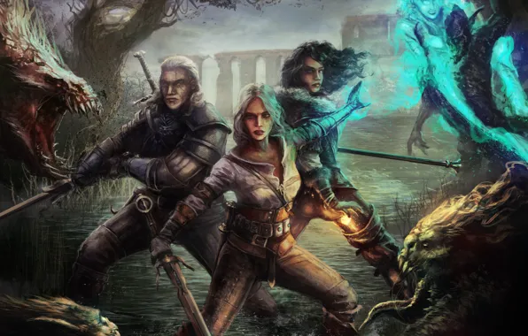 Picture art, Geralt, The Witcher 3: Wild Hunt, CRIS