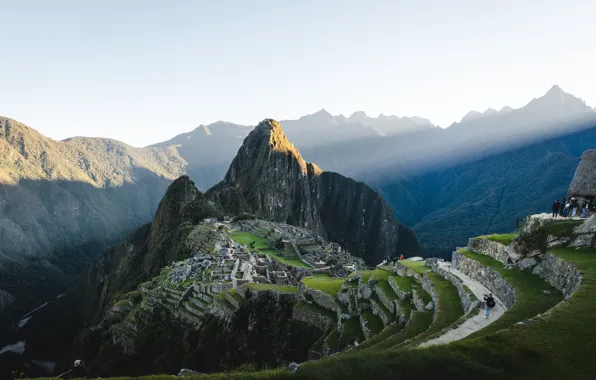 Picture mountains, beauty, space, rays of light, mountains, beauty, the ancient city, Peru, Peru, Machu Picchu, …