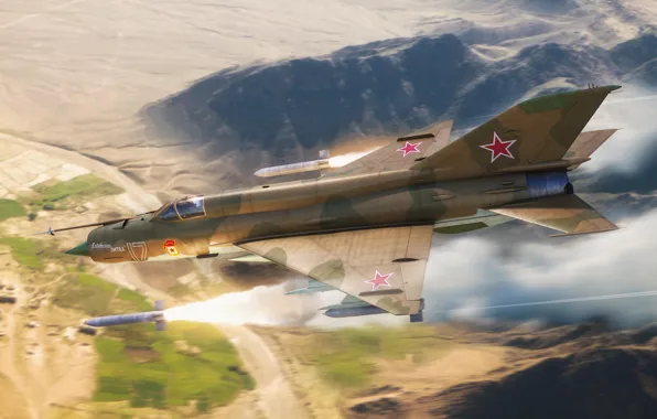 Picture THE SOVIET AIR FORCE, MiG-21bis, frontline fighter, Adam Tooby, MiG-21bis