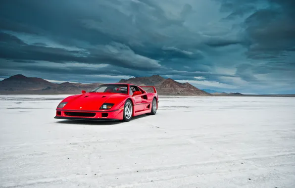 Picture Ferrari, F40, Clouds