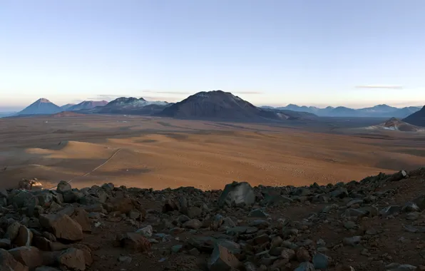 Picture Argentina, Chili, Bolivia, Panoramic View, The Chajnantor plain, Before ALMA, The Andes