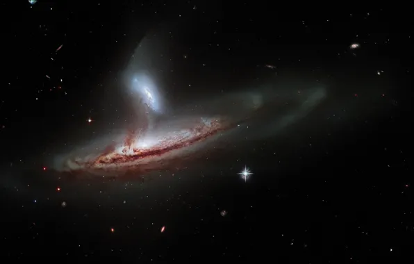 Picture space, galaxy, lenticular, пекулярная, NGC 169A, приливное взаимодействие, сейфертовская, искажения структуры, спиральная с перемычкой, перераспределение …