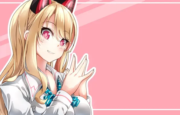 Picture pink background, cat ears, Virtual Youtuber, Virtual Youtuber