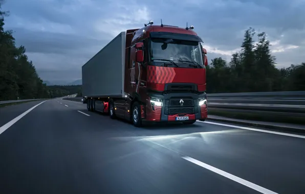 Picture road, evening, 2022, Renault Trucks, T - High 520