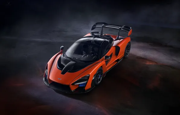 Picture McLaren, Orange, Fog, Senna, Hyper Car, Luxure