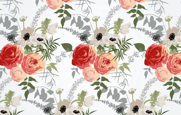 Picture flowers, background, texture, pattern, Floral