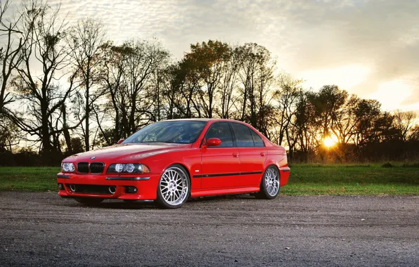 Picture Red, Sunset, Evening, E39, M5