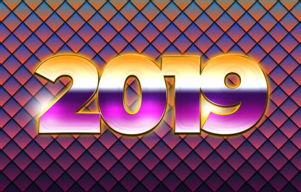 Picture background, figures, New year, New Year, 2019