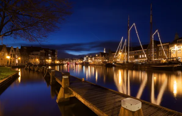 Picture lights, the evening, Netherlands, Holland