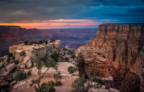 Picture landscape, sunset, nature, rocks, beauty, canyon
