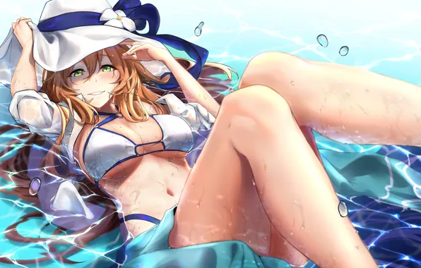 Picture Water, Girl, Look, Swimsuit, Anime, Girls Frontline, Girls front