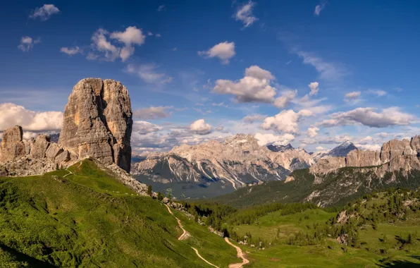 Picture mountains, Alps, Italy, The Dolomites