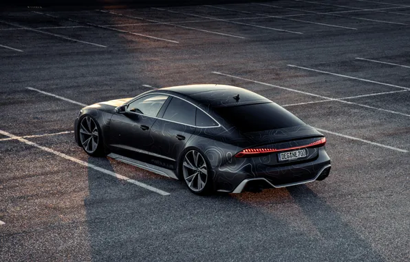 Picture Audi, black, Parking, RS 7, 2020, V8 Biturbo, RS7 Sportback, 4.0 L., 962 л.с., HGP …