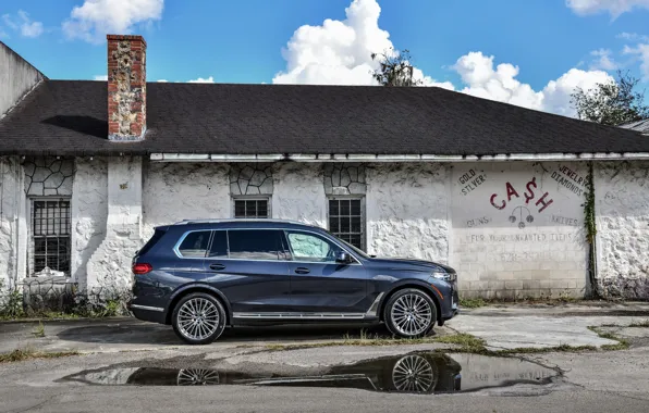 Picture wall, BMW, puddle, yard, 2018, crossover, SUV, 2019, BMW X7, X7, G07