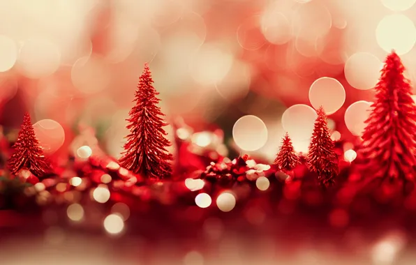 Picture rendering, Christmas, New year, Christmas trees