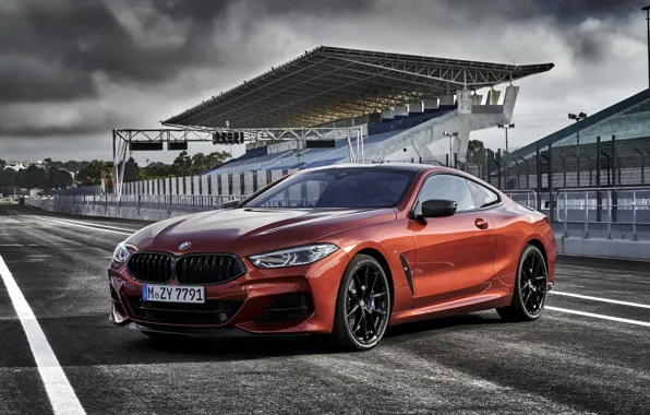 Picture road, coupe, BMW, Coupe, 2018, 8-Series, dark orange, M850i xDrive, Eight, G15