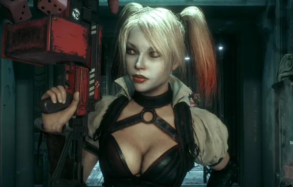 Picture Chest, The game, Blonde, Weapons, Gun, Gun, Breast, Harley Quinn, Blonde, Game, Weapon, DC Comics, …