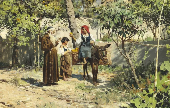 Picture 1886, Danish painter, Peter Merk Of Menstad, Peder Mørk Mønsted, Danish realist painter, oil on …
