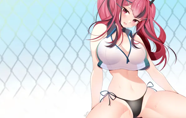 Picture girl, sexy, cleavage, long hair, boobs, anime, beautiful, pretty, redhead, erotic, breasts, bikini, attractive, handsome, …