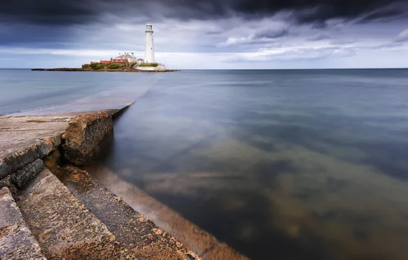 Picture sea, coast, lighthouse