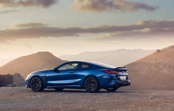 Picture sunset, BMW, side view, Coupe, Competition, UK-Spec, 2019, BMW M8, F92