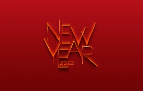Picture winter, red, background, figures, New year, new year, 2022