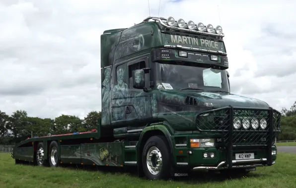 Picture Green, Front, Side, Tuning, Truck, Scania, Tow Truck, Scania T
