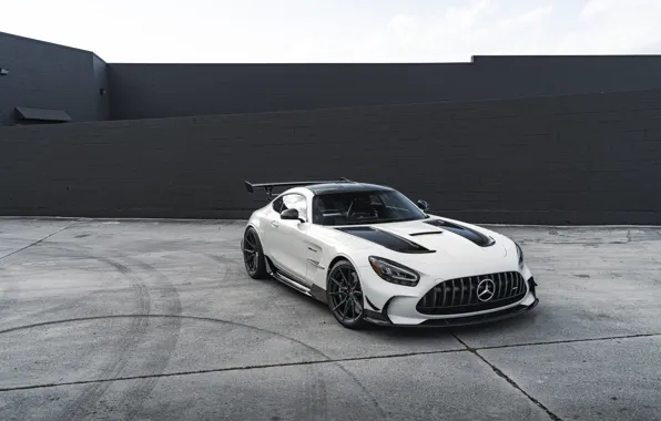Picture Mercedes, Wall, AMG, Coupe, White, GT63s