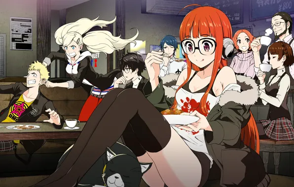 Picture the game, anime, art, characters, Person 5, Persona 5