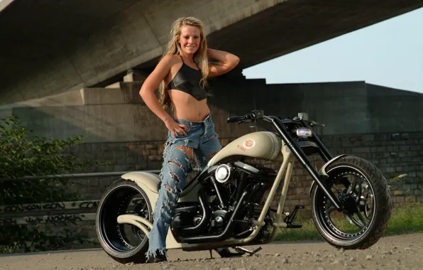 Picture Harley-Davidson, Custom, Motorbike, Dragster, Thunderbike, By Thunderbike, NO EXCESS