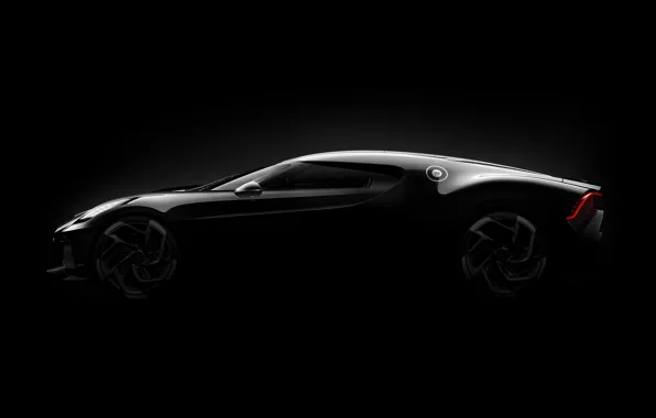 Picture Bugatti, hypercar, 2019, The Black Car